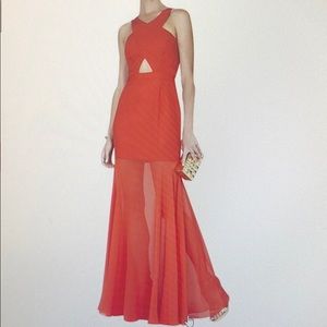 Bright red Ria Crisscross-front Gown